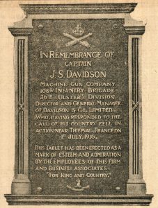 Davidson Memorial Tablet
